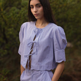 Sister Swim dresses Scalloped Top Blue Stripe