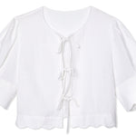 Sister Swim dresses Scalloped Top White