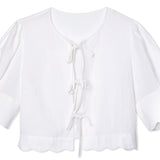 Sister Swim dresses Scalloped Top White