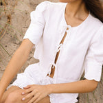 Sister Swim dresses Scalloped Top White