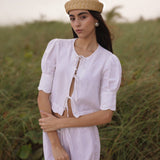 Sister Swim dresses Scalloped Top White