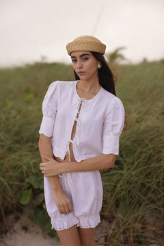 Sister Swim dresses Scalloped Top White