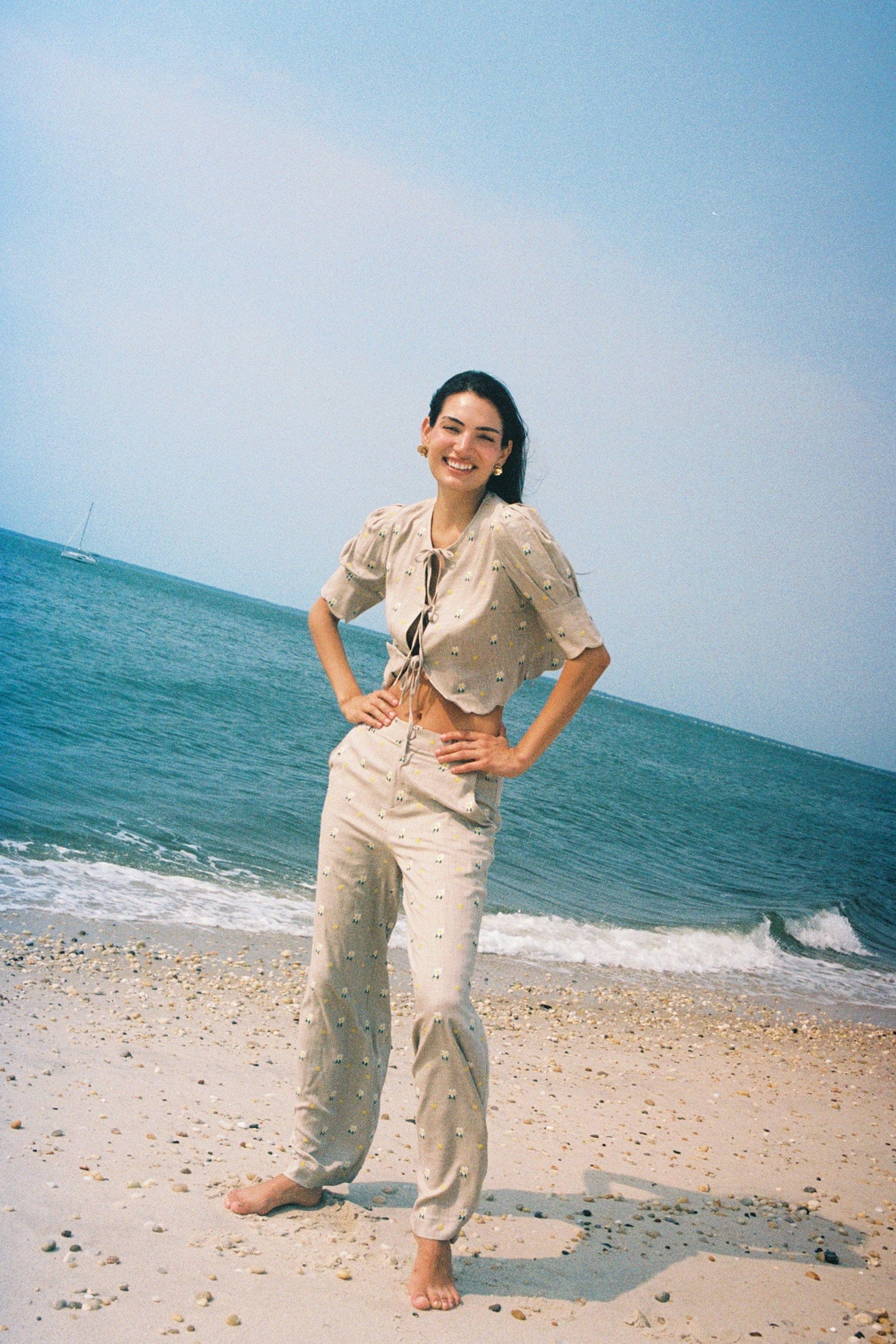 Sister Swim Pants Portofino Pant Embroidered Daisy