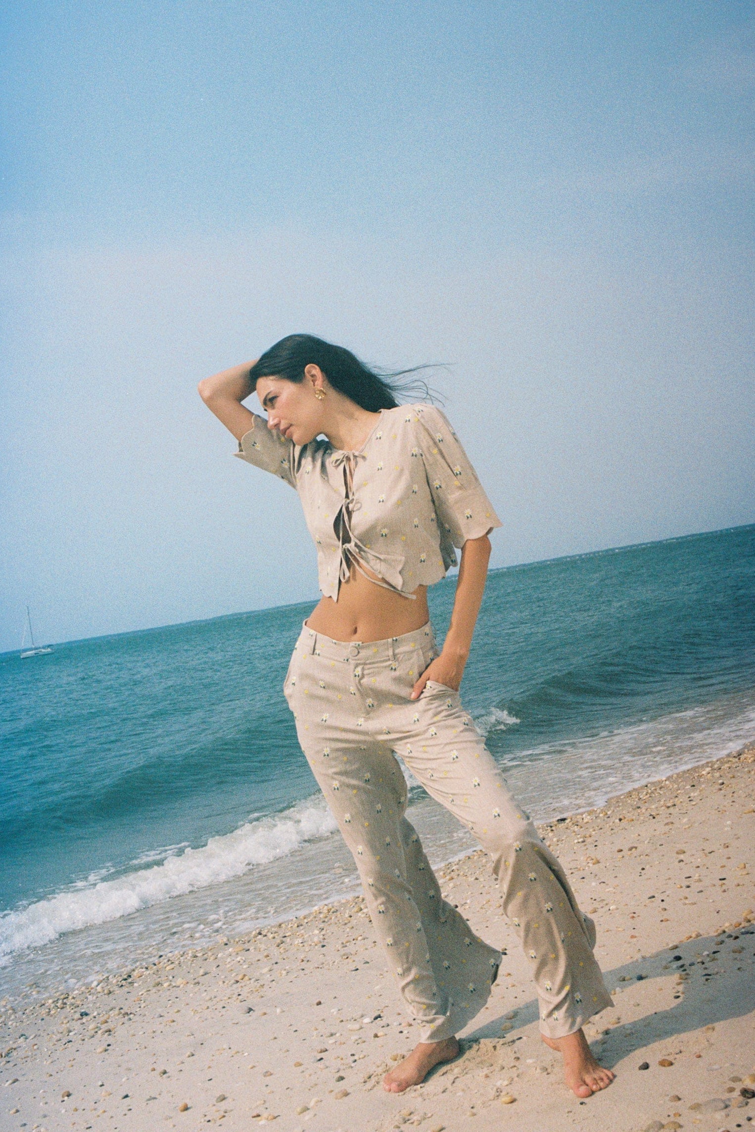 Sister Swim Pants Portofino Pant Embroidered Daisy