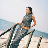 Sister Swim Pants September Pant Black and White Check