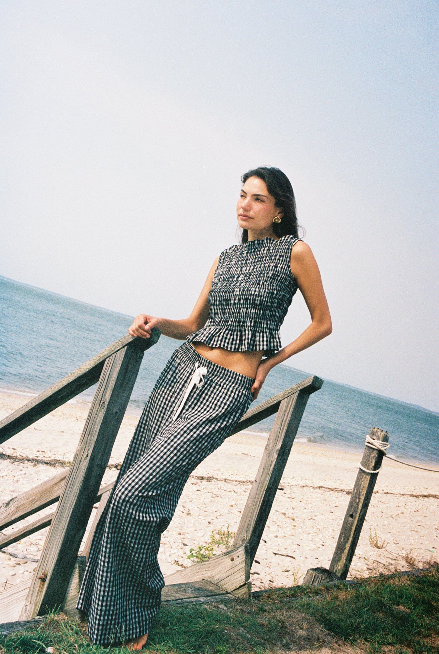 Sister Swim Pants September Pant Black and White Check