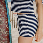 Sister Swim Short Cove Short Navy Stripe
