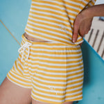 Sister Swim Short Cove Short Yellow White Stripe