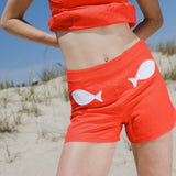 Sister Swim Shorts Gone Fishing Short Tomato