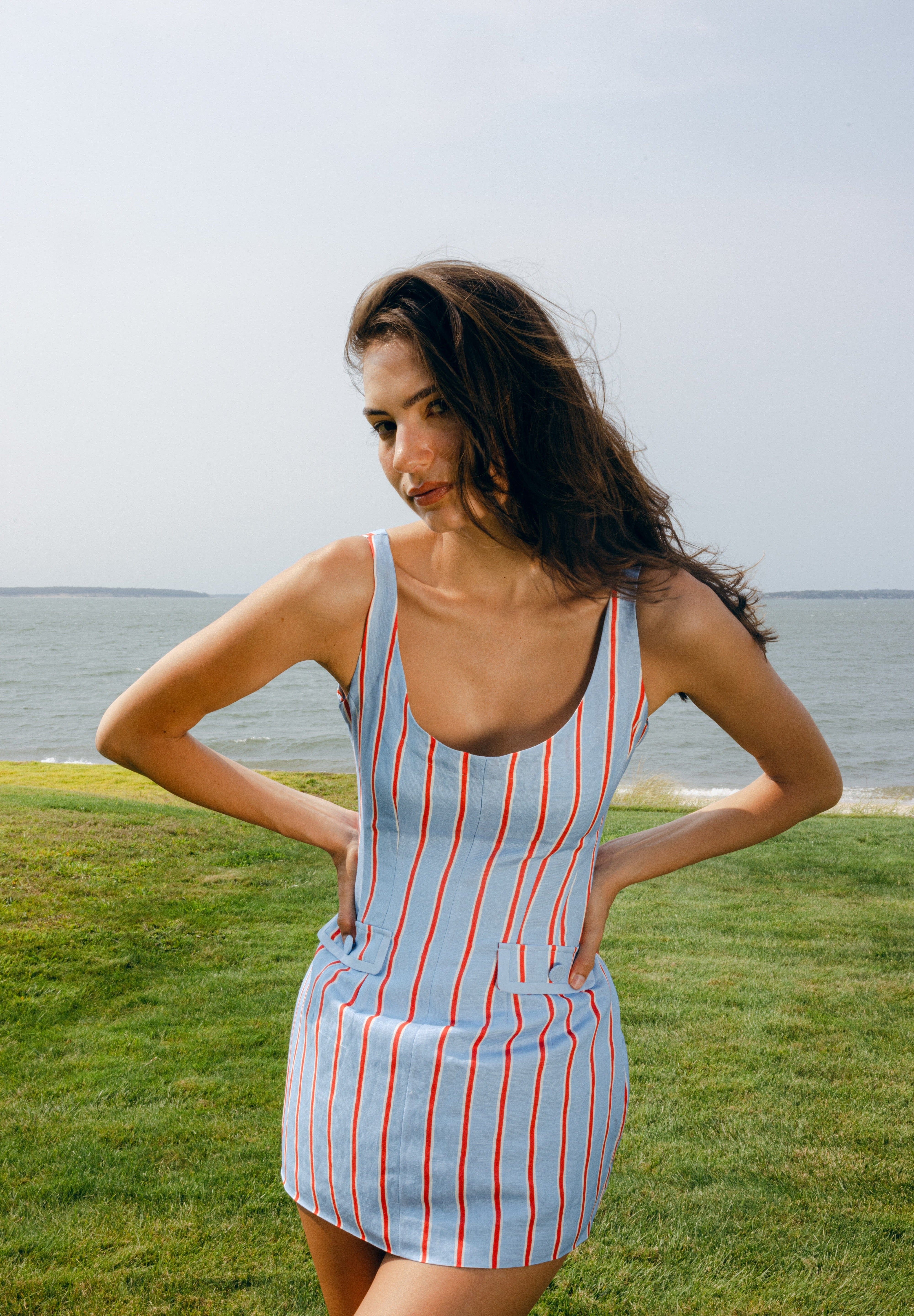 Sister Swim Shorts Vivi Romper Harbor Stripe