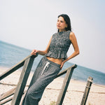 Sister Swim Tops Elle Top Black and White Check