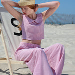 Sister Swim Tops Gigi Top Red Seersucker