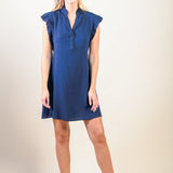 SITANO Cover Up XS / Navy Blue Como Dress