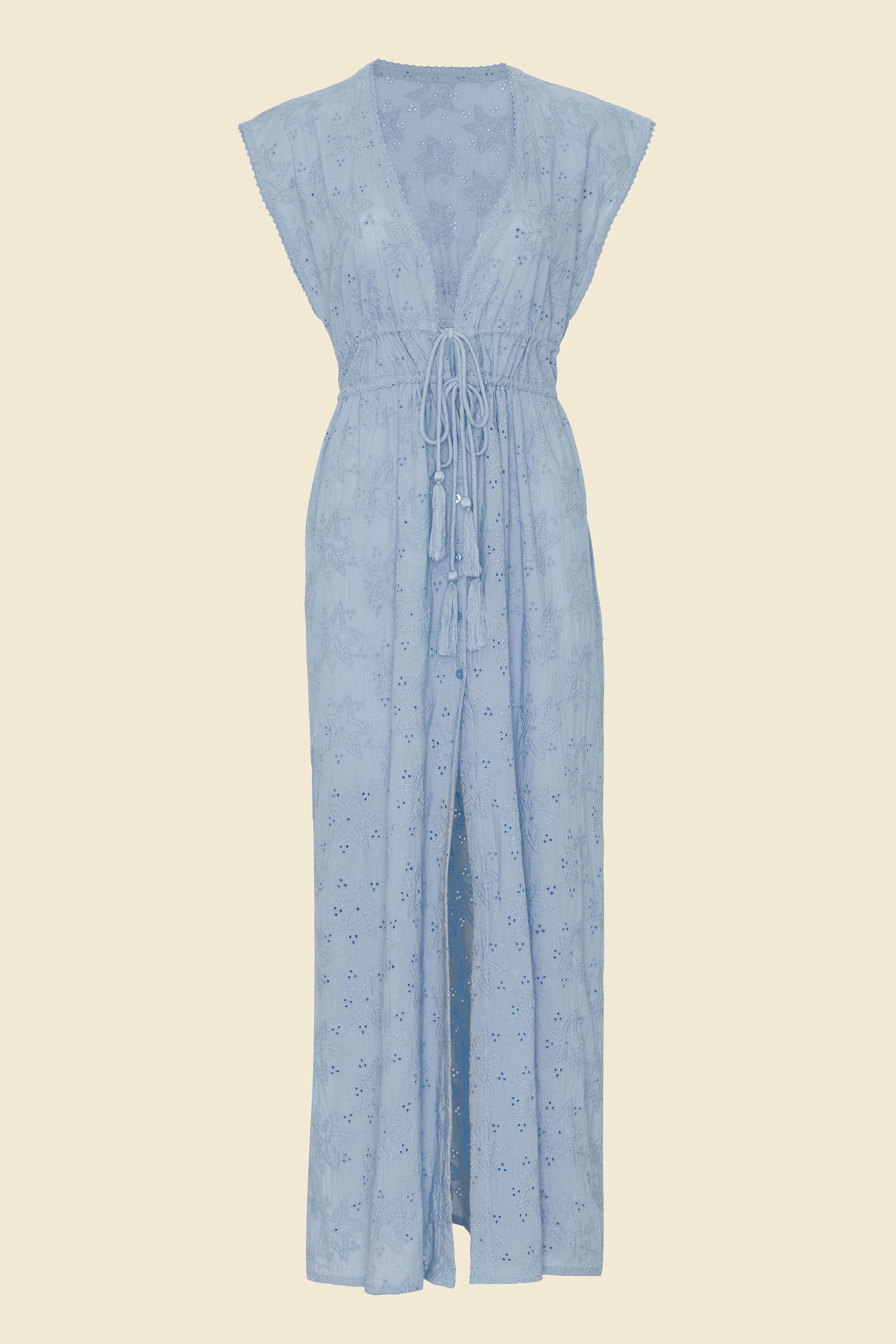 SITANO Cover Up Fontelina Dress - Light Blue