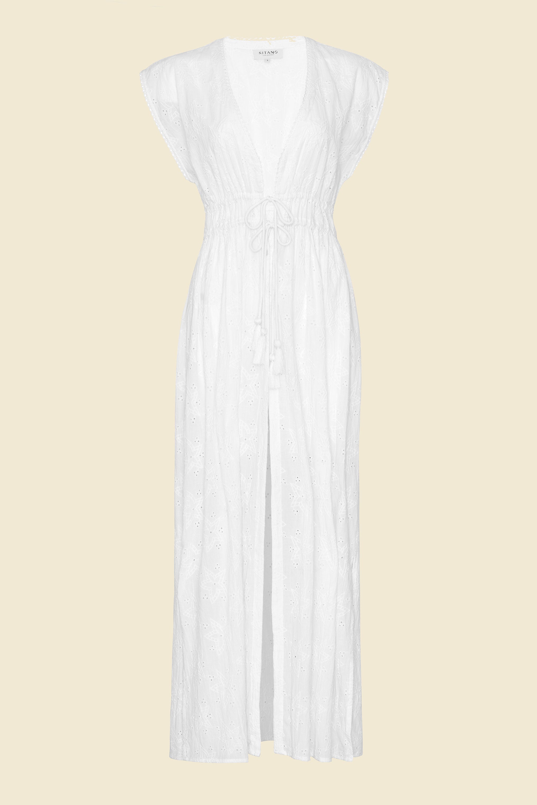 SITANO Cover Up Fontelina Dress - White