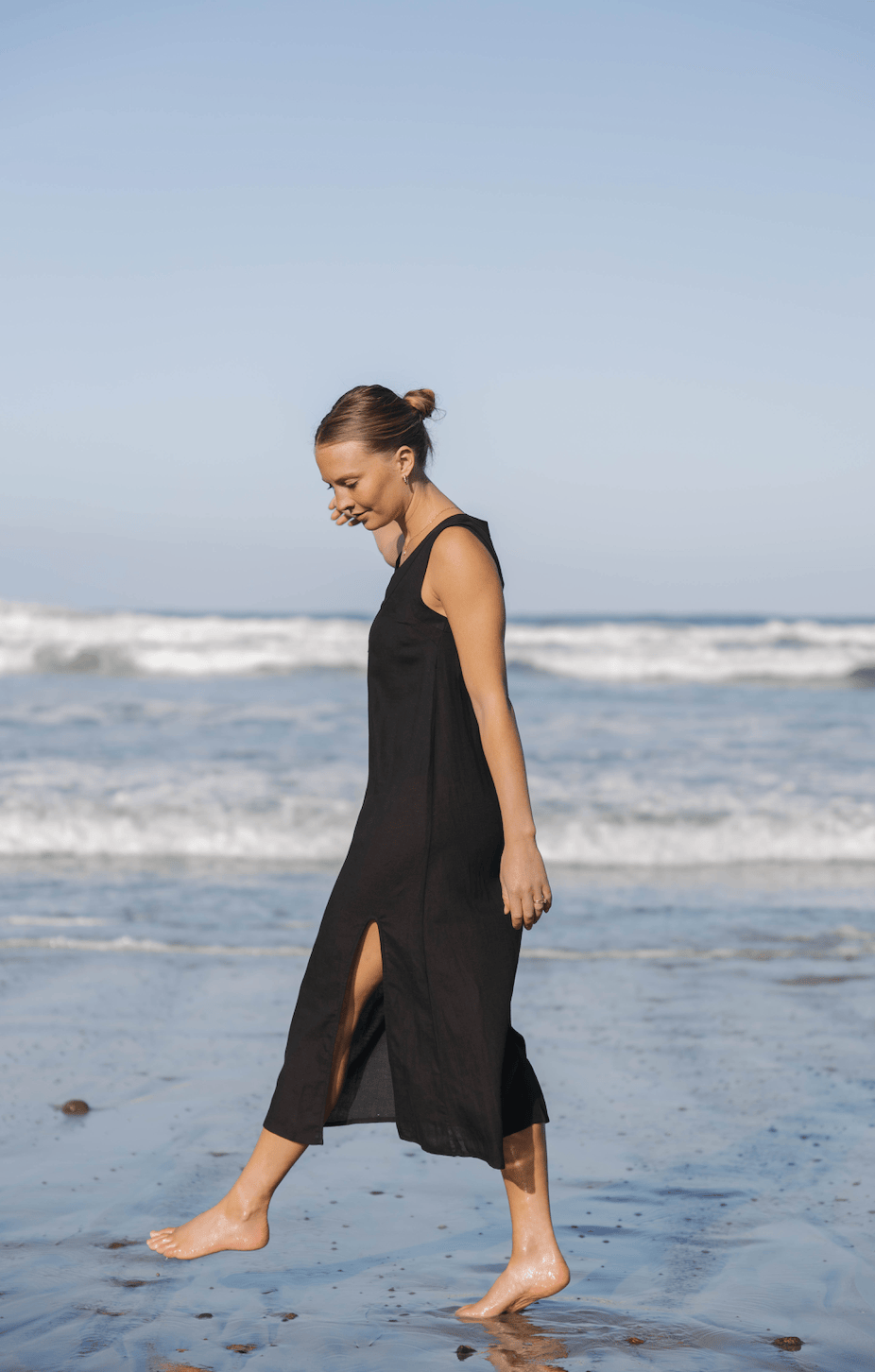 SITANO Cover Up Grotta Midi Dress - Black