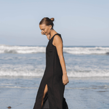 SITANO Cover Up Grotta Midi Dress - Black