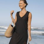 SITANO Cover Up XS / Black Grotta Midi Dress - Black