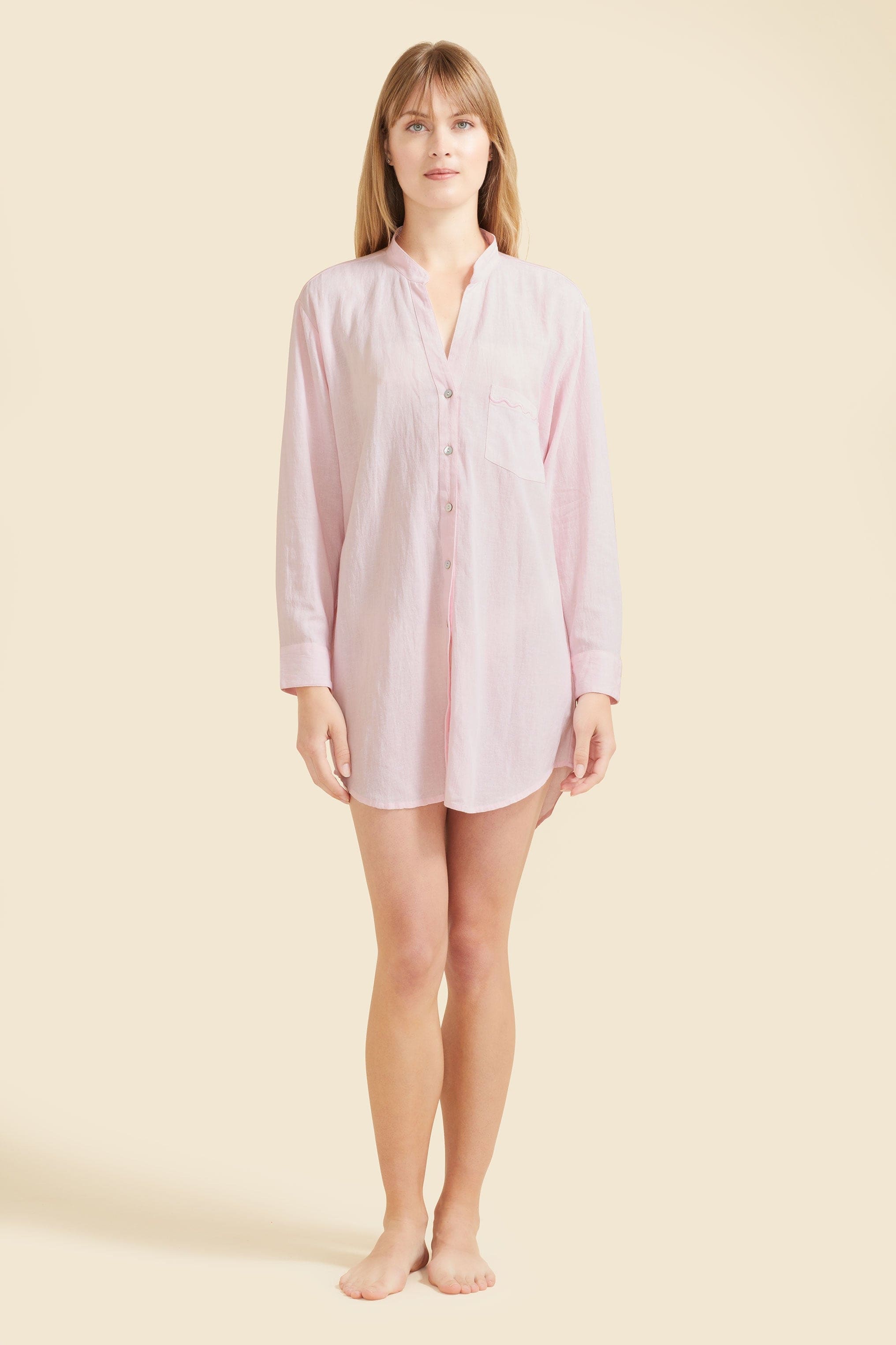 SITANO Cover Up XS / Light Pink Luna Shirt Dress