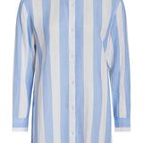 SITANO Cover Up Positano Shirt Dress - Blue/White Cabana Stripes