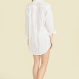 SITANO Cover Up Positano Shirt Dress - White