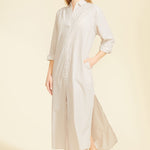 SITANO Cover Up Riga Dress - Tan Stripes