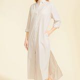 SITANO Cover Up Riga Dress - Tan Stripes