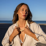 SITANO Cover Up XS / Tan Riga Dress - Tan Stripes