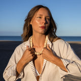 SITANO Cover Up XS / Tan Riga Dress - Tan Stripes