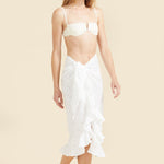 SITANO Cover Up One Size / White Siena Sarong