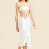 SITANO Cover Up One Size / White Siena Sarong