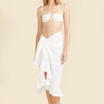 SITANO Cover Up One Size / White Siena Sarong