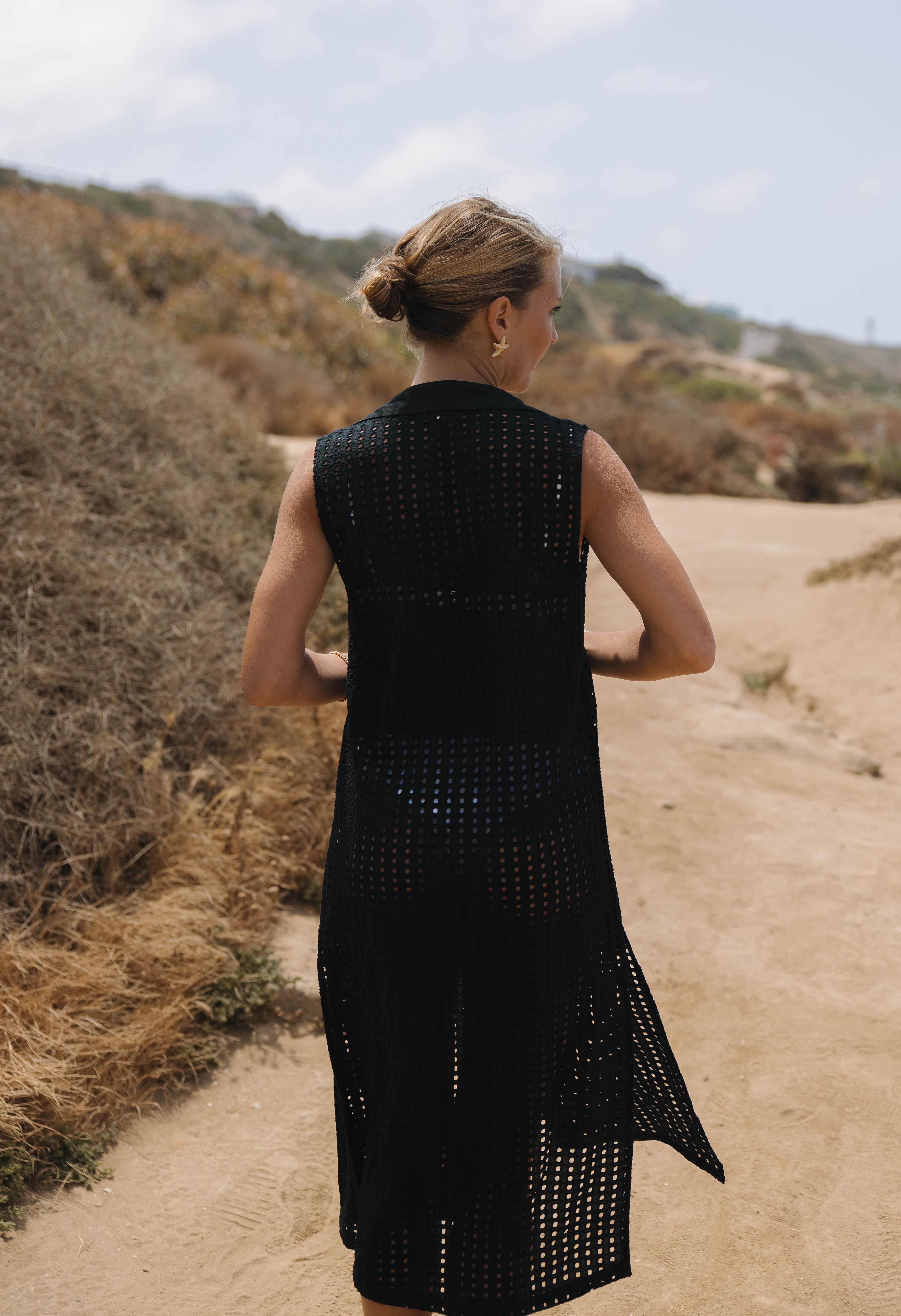 SITANO Cover Up Sofia Dress - Black