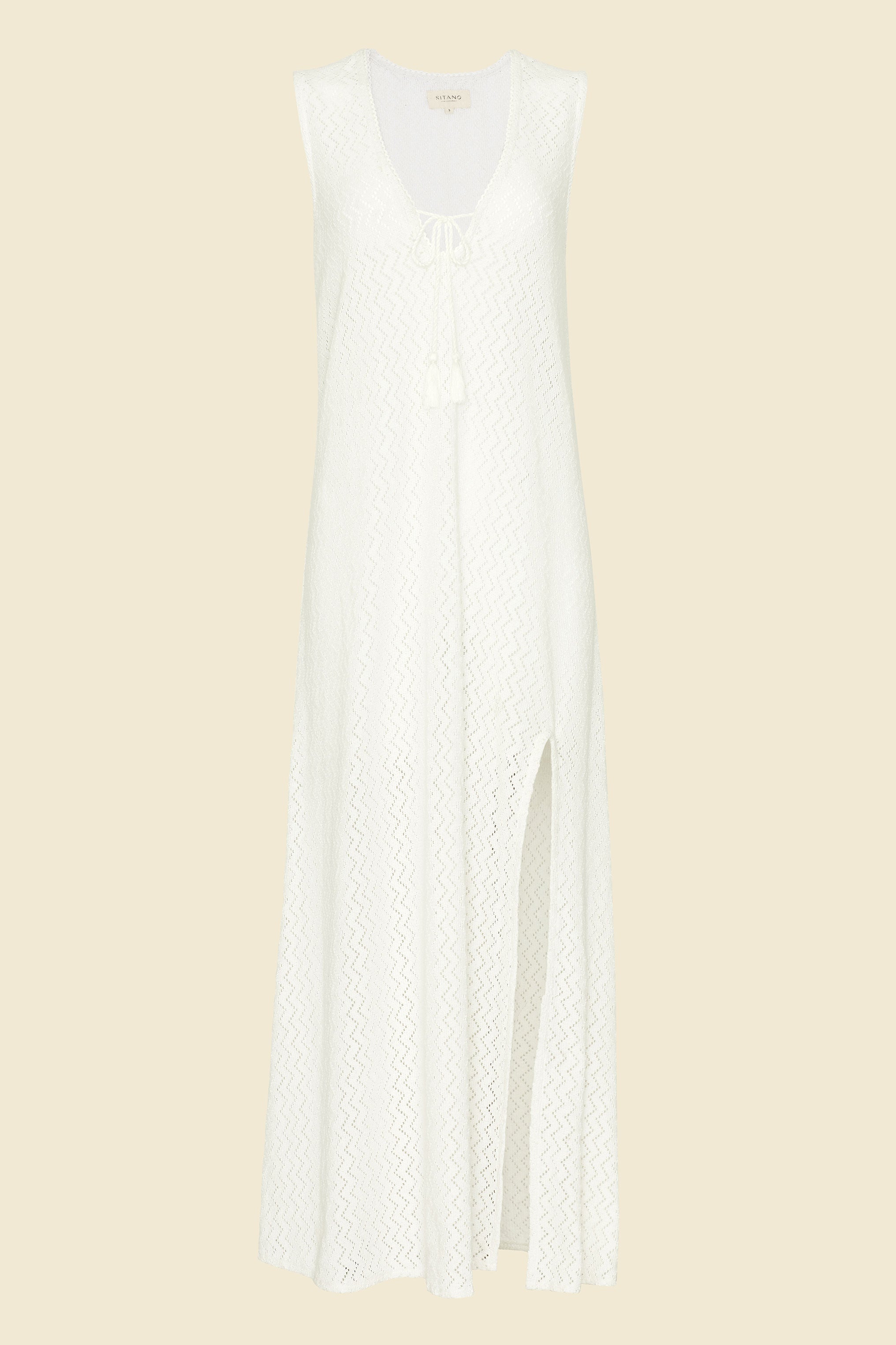SITANO Cover Up Sorrento Dress - White Crochet (Pre-order)