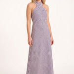 SITANO Dress Amore Halter Dress - Navy/White Stripes