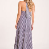 SITANO Dress Amore Halter Dress - Navy/White Stripes