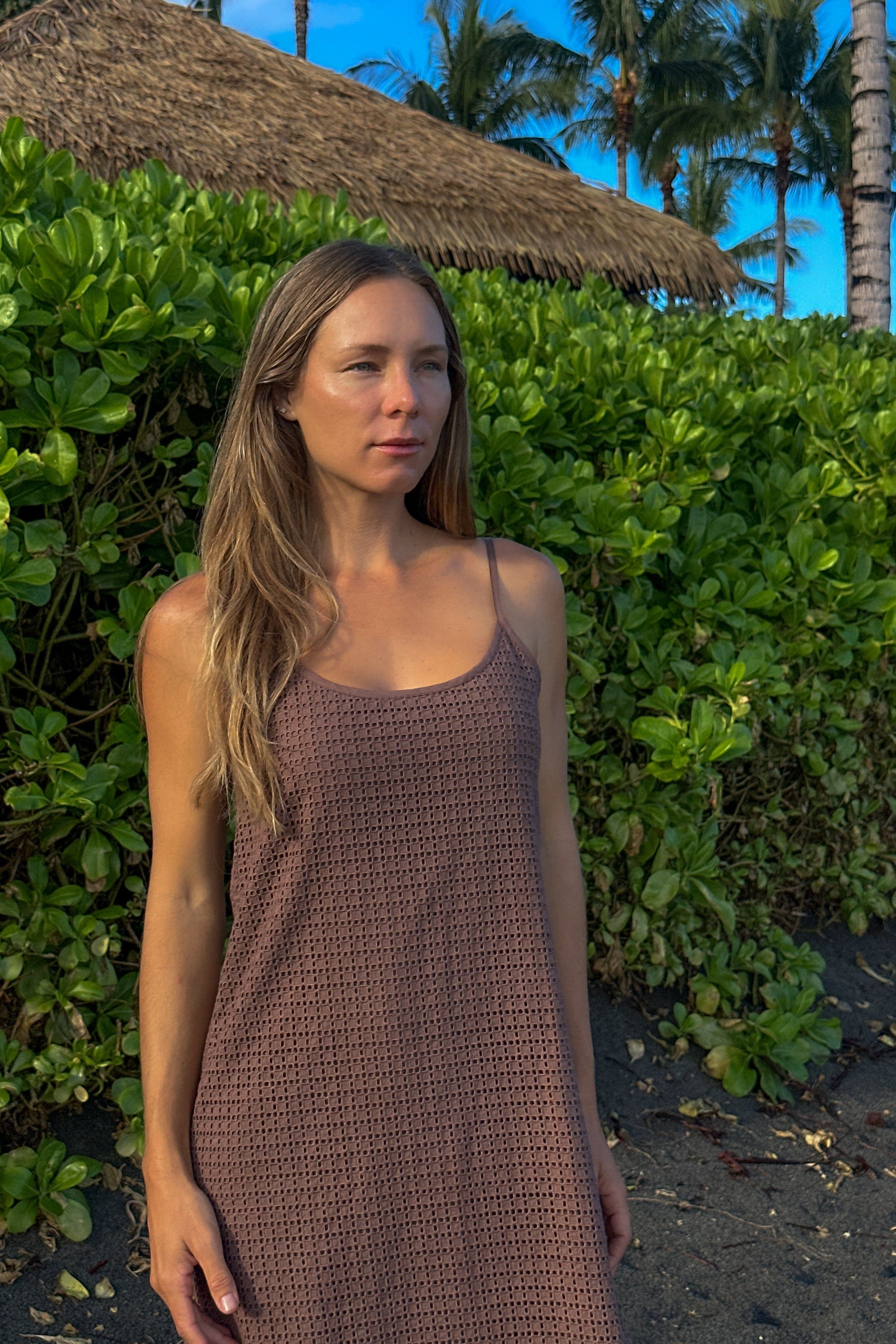 SITANO Dress Figo Tank Dress - Brown