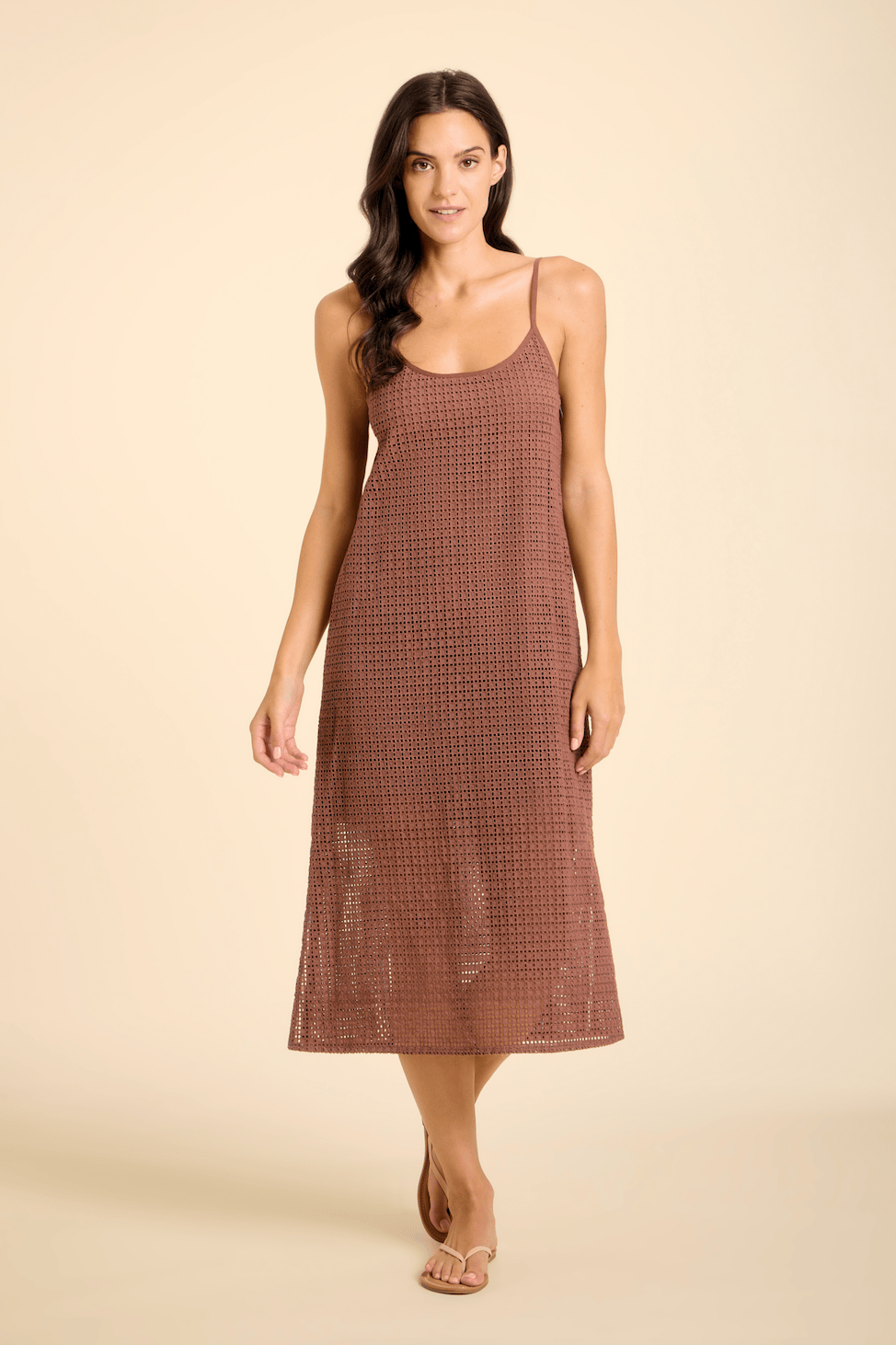 SITANO Dress Brown / XS Figo Tank Dress - Brown