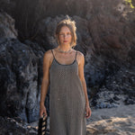 SITANO Dress XS / Black/Cream Crochet Figo Tank Dress