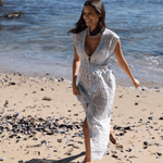 SITANO Dress Fontelina Dress - Lucca Eyelet Light Blue