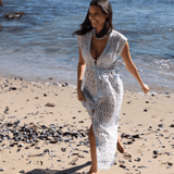 SITANO Dress Fontelina Dress - Lucca Eyelet Light Blue