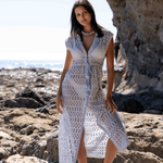 SITANO Dress Fontelina Dress - Lucca Eyelet Light Blue