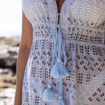 SITANO Dress Fontelina Dress - Lucca Eyelet Light Blue