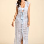 SITANO Dress Fontelina Dress - Lucca Eyelet Light Blue