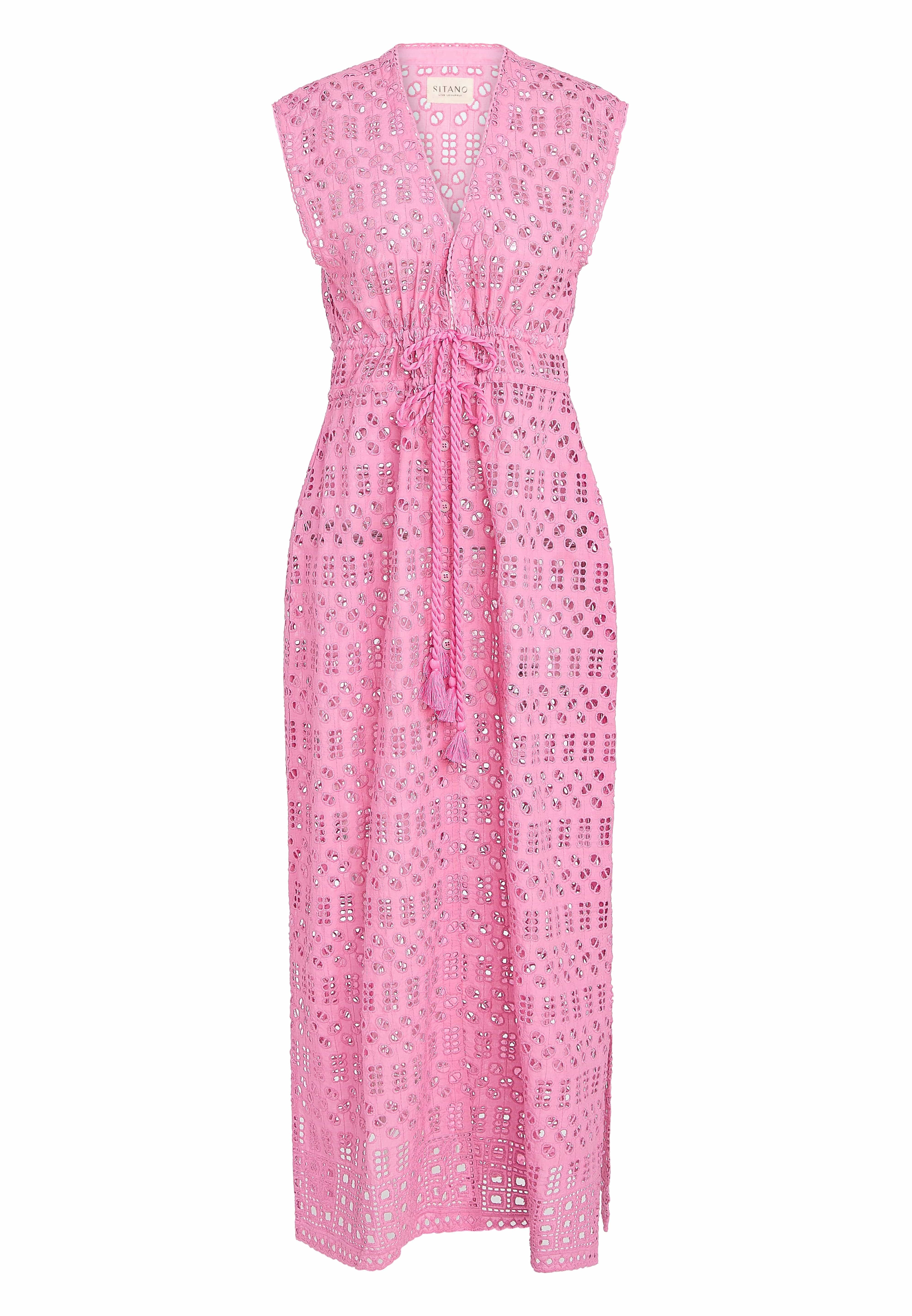 SITANO Dress Fontelina Dress - Lucca Eyelet Light Pink
