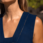 SITANO Dress Grotta Midi Dress - Navy