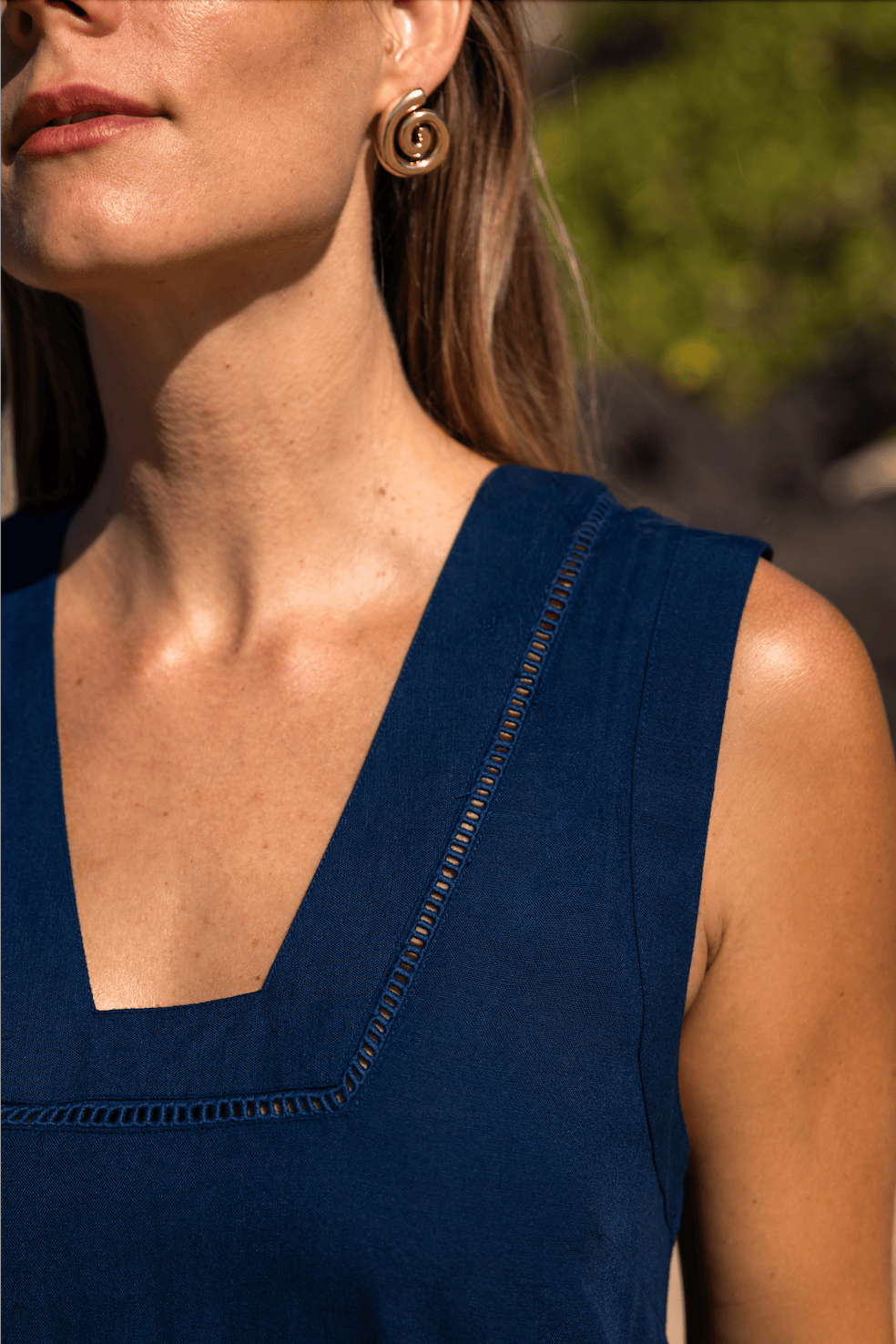 SITANO Dress Grotta Midi Dress - Navy