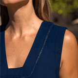 SITANO Dress Grotta Midi Dress - Navy