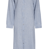 SITANO Dress Lido Midi Shirt Dress - Light Blue Stripes
