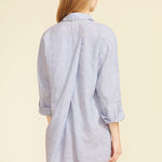 SITANO Dress Lido Shirt Dress - Light Blue Stripes